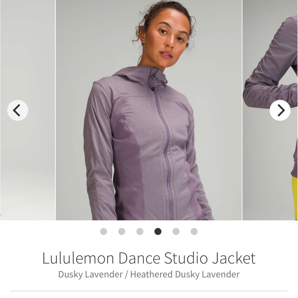 Lululemon Dance Studio Jacket
Dusky Lavender/Dusky Lavender Size4/Reversible NWT